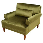 Polibi Poltrona Accent Oversize con Braccioli Circolari e Cuscino Lombare