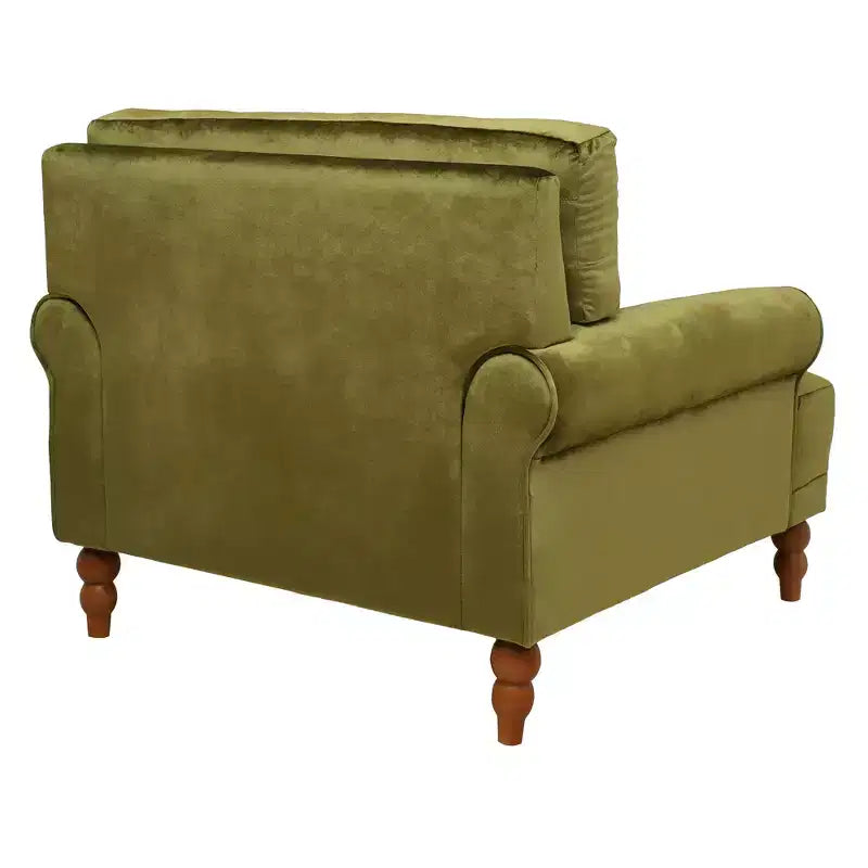Polibi Poltrona Accent Oversize con Braccioli Circolari e Cuscino Lombare