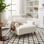 Polibi Poltrona Accent Oversize con Braccioli Circolari e Cuscino Lombare
