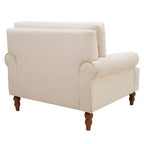 Polibi Poltrona Accent Oversize con Braccioli Circolari e Cuscino Lombare