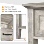 Comodino con Tavolino da Notte in Legno, 1 Cassetto, Ripiano Aperto, Tavolino Laterale Industriale, Comodino Stretto Bianco, Versatile per Camera da Letto, Piccoli Spazi