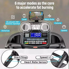 5.0HP Folding Treadmill with 20% Auto Incline, 300 LB Capacity, Smart App Control, Portable Home Running Machine