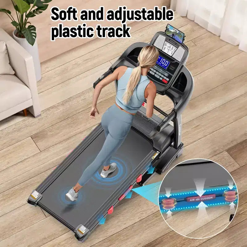 5.0HP Folding Treadmill with 20% Auto Incline, 300 LB Capacity, Smart App Control, Portable Home Running Machine