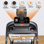 Treadmill for Home with Incline, Folding Treadmill 300lbs Capacity, 0.6-7.5MPH, APP Control, Shock Absorption, 64+3+3+1 Program