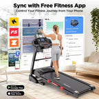 5.0HP Folding Treadmill for Home w/ 20 Auto Incline,Smart APP,300lb,HiFi Bluetooth Speakers,64 Programs,12MPH Speed,Foldable Treadmill Running Machine