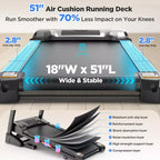 5.0HP Folding Treadmill for Home w/ 20 Auto Incline,Smart APP,300lb,HiFi Bluetooth Speakers,64 Programs,12MPH Speed,Foldable Treadmill Running Machine