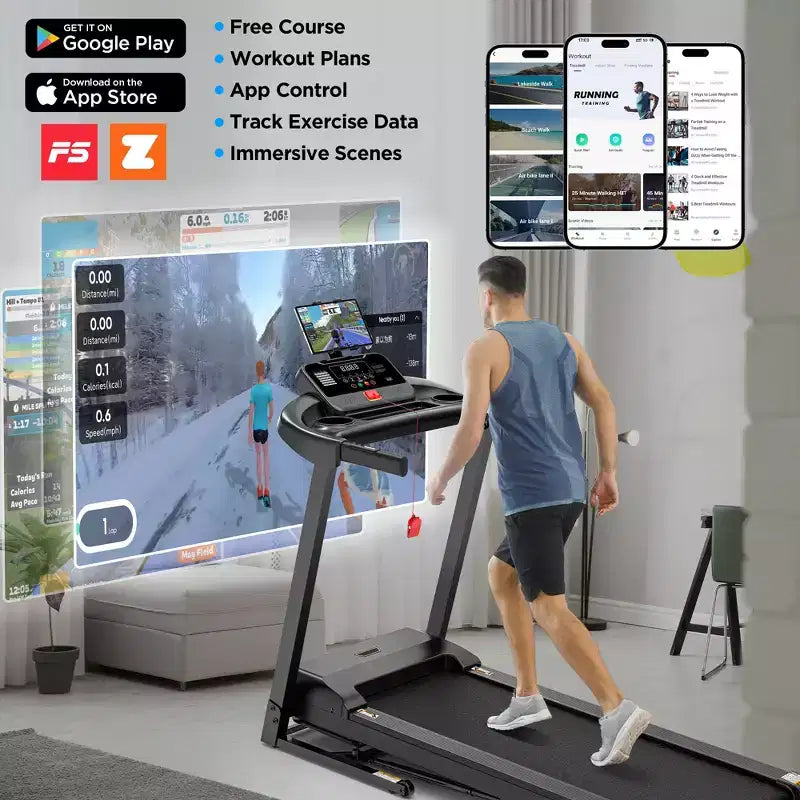 Treadmills on sale - 330 lb Capacity, 3.5HP Folding Electric Treadmill Up to 7.5 MPH Speed, Running Machine with Bluetooth Speaker for Home/Office