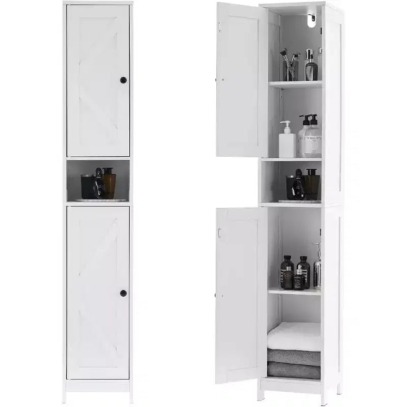 Set di mobili da bagno moderno ed elegante – Soluzione di archiviazione completa, resistente e salvaspazio per un bagno funzionale e organizzato