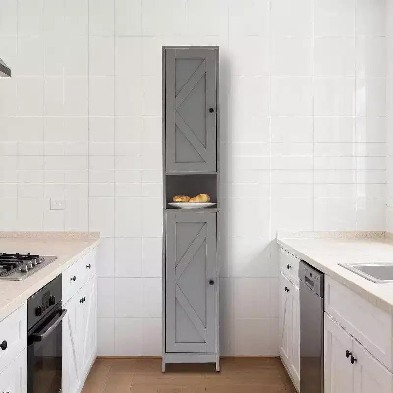 Set di mobili da bagno moderno ed elegante – Soluzione di archiviazione completa, resistente e salvaspazio per un bagno funzionale e organizzato