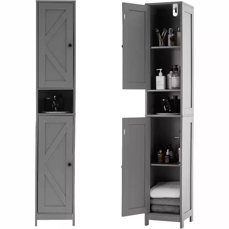 Set di mobili da bagno moderno ed elegante – Soluzione di archiviazione completa, resistente e salvaspazio per un bagno funzionale e organizzato