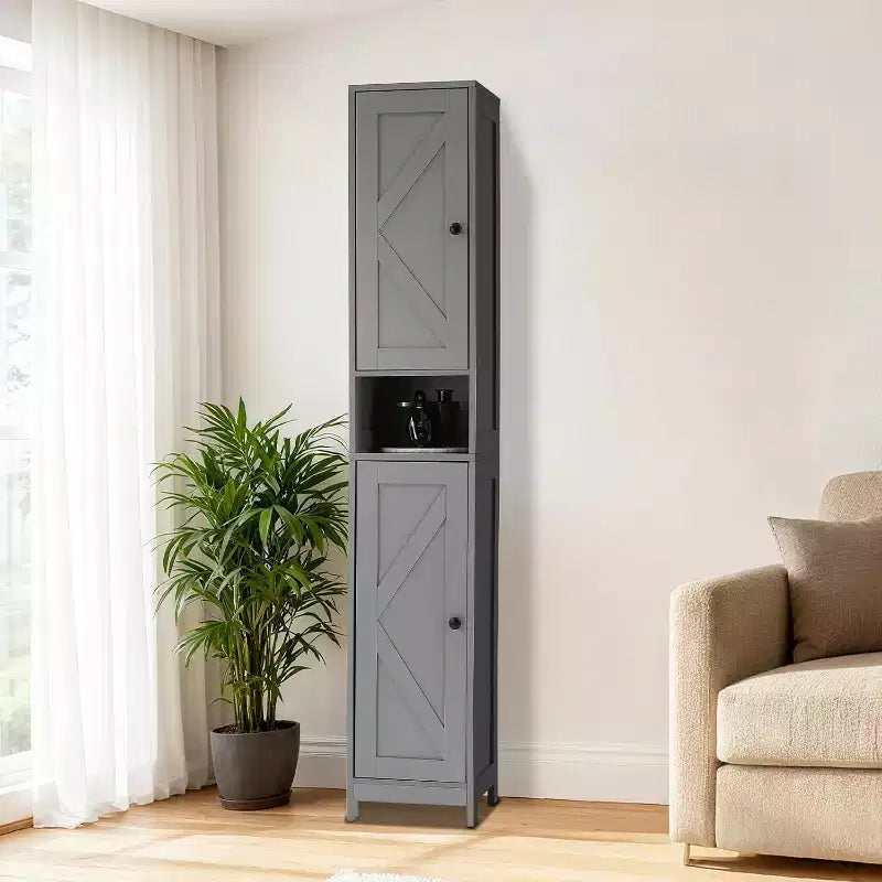 Set di mobili da bagno moderno ed elegante – Soluzione di archiviazione completa, resistente e salvaspazio per un bagno funzionale e organizzato