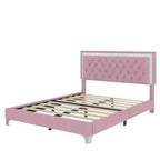 Whisen 3-Pieces Sets, Queen Size Upholstered Platform Bed and Two Nightstands