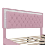 Whisen 3-Pieces Sets, Queen Size Upholstered Platform Bed and Two Nightstands