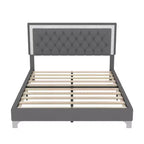 Whisen 3-Pieces Sets, Queen Size Upholstered Platform Bed and Two Nightstands