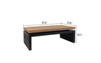 TUYOHW Modern Wooden Coffee Table with Floating-Top, Sleek Rectangular Center Table for Living Room, Industrial Sofa Table