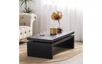 TUYOHW Modern Wooden Coffee Table with Floating-Top, Sleek Rectangular Center Table for Living Room, Industrial Sofa Table