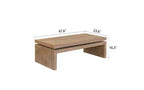 TUYOHW Modern Wooden Coffee Table with Floating-Top, Sleek Rectangular Center Table for Living Room, Industrial Sofa Table