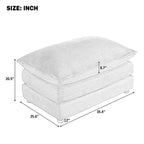 MAYEERTY 35.4 Ottoman Dual-layer Ottoman for Living Room Bedroom Dark Brown