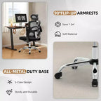 Sedia da Ufficio Ergonomica - Sedia da Scrivania Alta in Rete con Poggiatesta Regolabile e Ruote - Sedia Girevole da Lavoro per Casa/Ufficio/Sala Giochi
