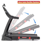 5HP Foldable Treadmill w/ 20 Auto Incline,400LB Treadmill for Home Jogging Walking,App Control,71 Program,12MPH for Varied Intensity, Shock Absorption