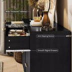 COZONY Fluted Dresser with 6 Drawers, 47 Wide Modern Chest with Metal Handles for Bedroom & Living Room