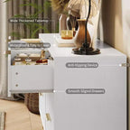 COZONY Fluted Dresser with 6 Drawers, 47 Wide Modern Chest with Metal Handles for Bedroom & Living Room