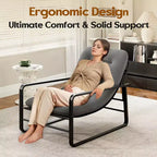 GDFStudio Ellis Modern Upholstered Accent Chair with Metal Frame