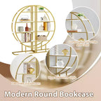 GDFStudio Beau Modern 4-Tier Wood and Steel Modular Open Bookshelf