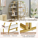 GDFStudio Beau Modern 4-Tier Wood and Steel Modular Open Bookshelf