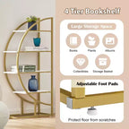 GDFStudio Beau Modern 4-Tier Wood and Steel Modular Open Bookshelf