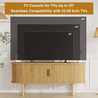 Acekool 47.2 Inch TV Stand, Modern Entertainment Center with Sliding Doors and Storage, for Living Room, Bedroom