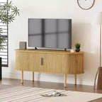 Acekool 47.2 Inch TV Stand, Modern Entertainment Center with Sliding Doors and Storage, for Living Room, Bedroom