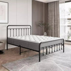 MAYEERTY Full Size Metal Platform Bed Frame with Sturdy Slat Support & Under-Bed Storage for Bedroom
