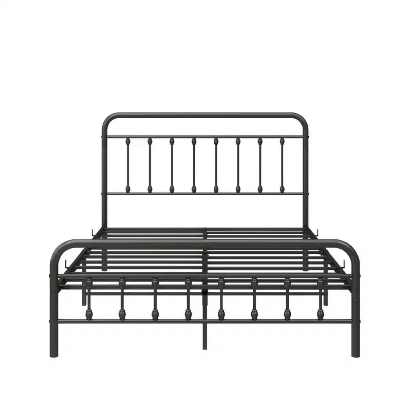 MAYEERTY Struttura Letto a Piattaforma in Metallo Full Size con Robusto Supporto a Doghe e Spazio Contenitore Sotto il Letto per Camera da Letto