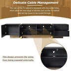 TUYOHW Modern TV Stand for TVs up to 80 Inches,Entertainment Center with Storage Cabinets and Drawers