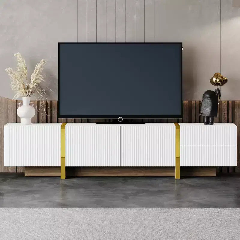 TUYOHW Modern TV Stand for TVs up to 80 Inches,Entertainment Center with Storage Cabinets and Drawers