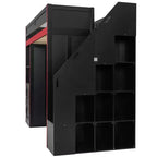 Letto a soppalco da gaming GDFStudio Barnes con scrivania e contenitore, luci LED