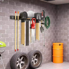 Tool Organizer, Garage Organizer  66 16 Pcs Heavy-Duty Wall Mount Garden Tool Storage with 12 Adjustable Hooks