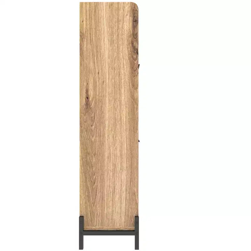 Farmhouse Shoe Storage Cabinet with 4 Flip Doors, Narrow Shoe Rack Organizer for Entryway Hallway Living Room