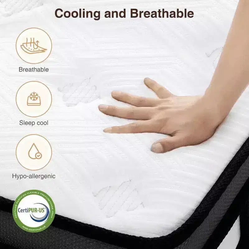 Mattress Clearance: 14 Hybrid Mattress Queen Size - Memory Foam & Individually Pocket Coils, Pressure Relief, CertiPUR-US Certified, Medium Firm