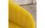 TUYOHW Luxury Ergonomic Office Chair, Velvet Home Office Desk Chair with Gold-Plated Metal Base, Adjustable Swivel Chair Vanity Chair