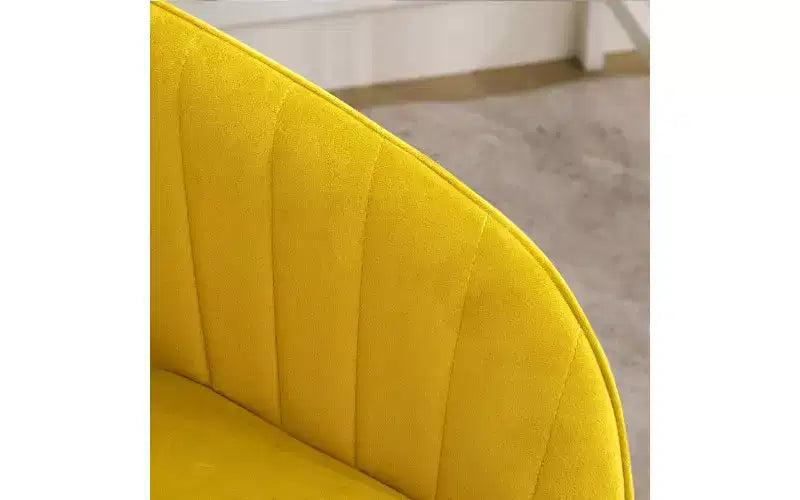 TUYOHW Luxury Ergonomic Office Chair, Velvet Home Office Desk Chair with Gold-Plated Metal Base, Adjustable Swivel Chair Vanity Chair