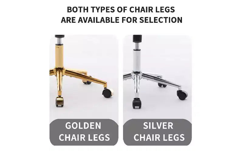 TUYOHW Luxury Ergonomic Office Chair, Velvet Home Office Desk Chair with Gold-Plated Metal Base, Adjustable Swivel Chair Vanity Chair