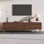 JVNOXK 70-inch Modern Entertainment Centre Recessed TV Cabinet with Storage Drawers, Suitable for TVs under 80 inches, Ideal for Living Rooms