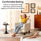 Okak Modern Reading Chair with Armrest and Backrest, Comfy Chair with Wooden Frame, Living Room Chair for Waiting Room, Reception Room
