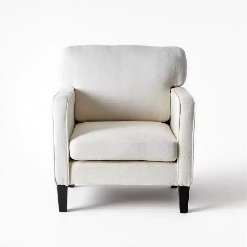 Okak Modern Reading Chair with Armrest and Backrest, Comfy Chair with Wooden Frame, Living Room Chair for Waiting Room, Reception Room