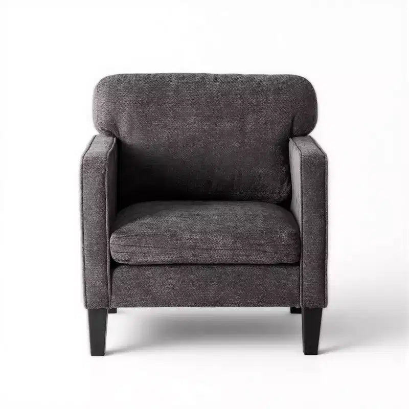 Okak Modern Reading Chair with Armrest and Backrest, Comfy Chair with Wooden Frame, Living Room Chair for Waiting Room, Reception Room