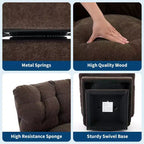 360-Degree Swivel Accent Chair - Modern Reading Chair with Thick Cushion & Cozy Chenille Fabric | Upholstered Armchair for Living Room, Bedroom