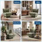 360-Degree Swivel Accent Chair - Modern Reading Chair with Thick Cushion & Cozy Chenille Fabric | Upholstered Armchair for Living Room, Bedroom