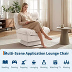 360-Degree Swivel Accent Chair - Modern Reading Chair with Thick Cushion & Cozy Chenille Fabric | Upholstered Armchair for Living Room, Bedroom